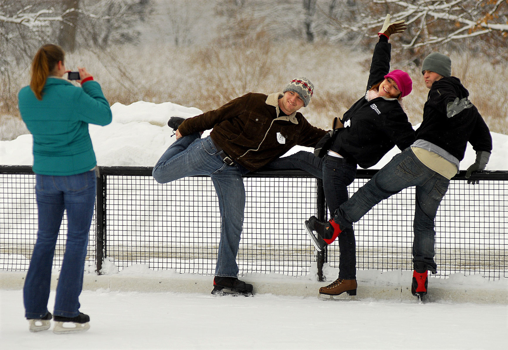Christmas Day skating at Steinberg Rink